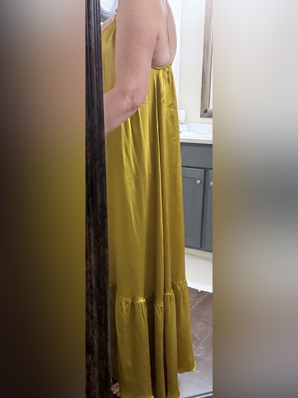 Liquid Gold Satin Dress - Picture 6 of 8